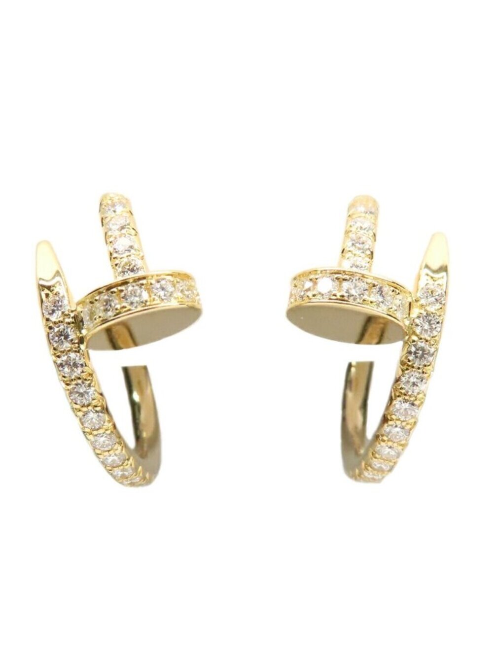 Cartier Juste un Clou Hoop Earrings Small Pave Diamond 1